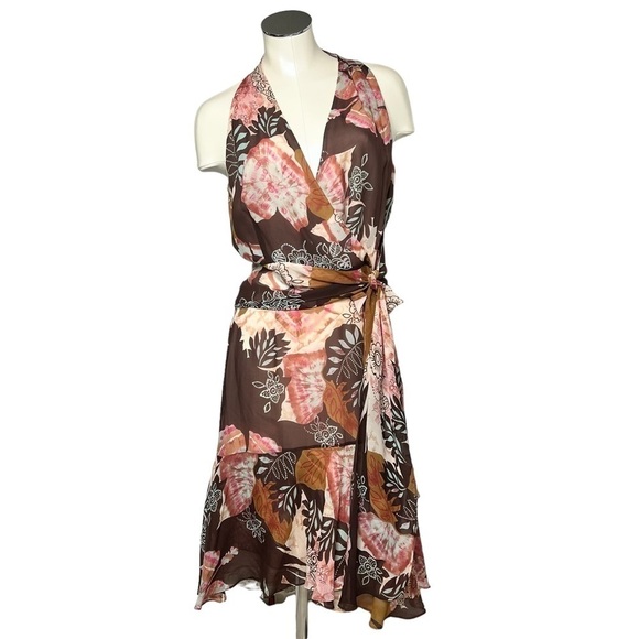 LAFAYETTE 148 NEW YORK Floral Silk Sleeveless Wrap Top And Skirt Size 10… - Picture 1 of 16